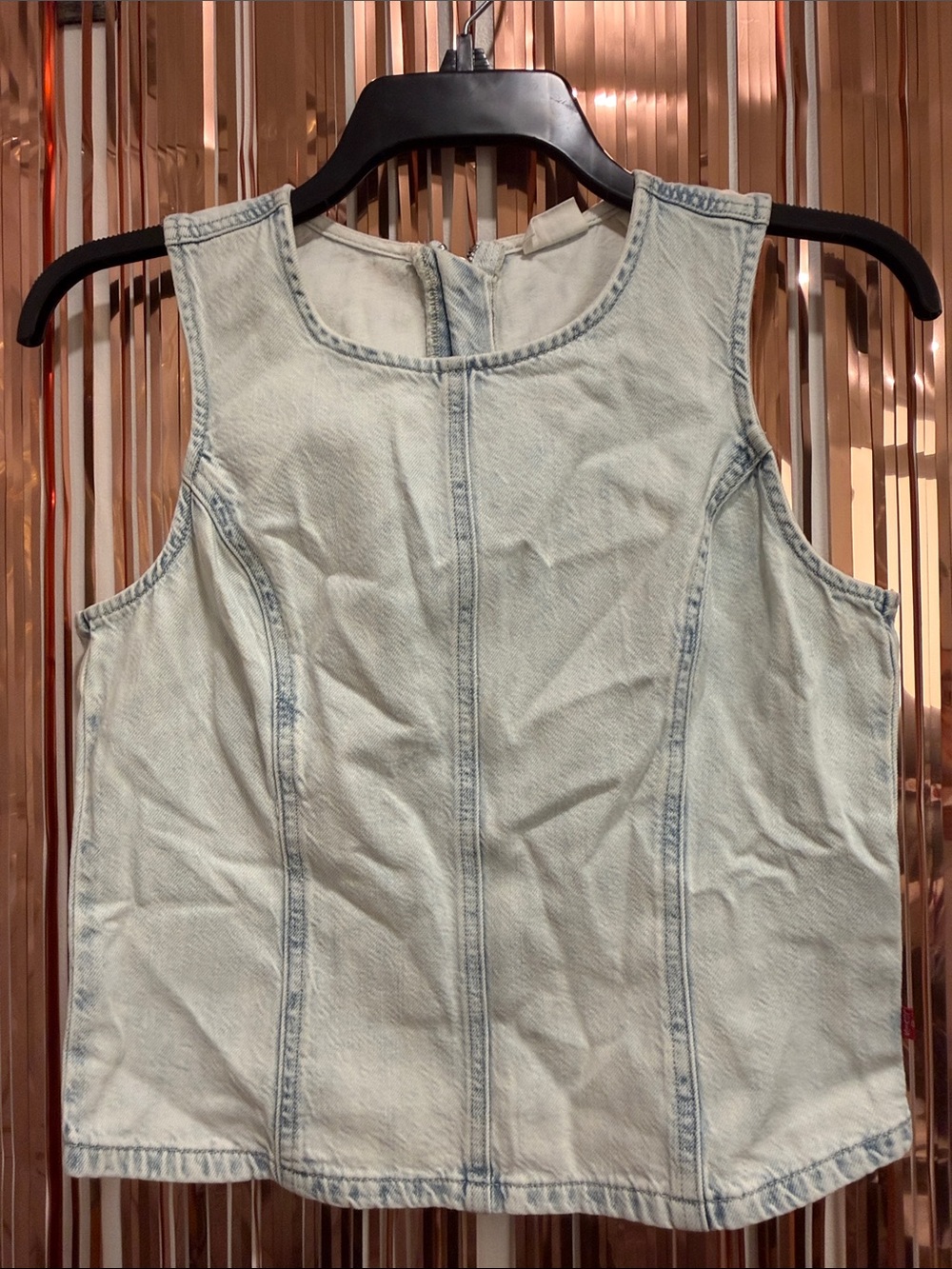 Levi's Light Wash Denim Sleeveless Tank Top NEW S